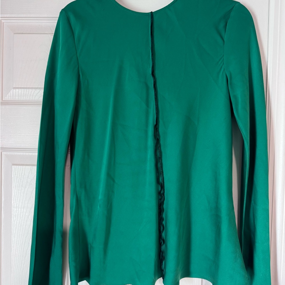 DKNY Teal Long Sleeve Blouse